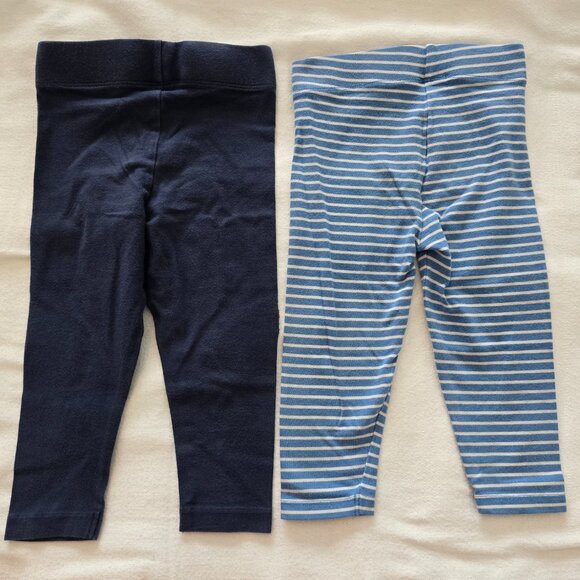 18-24M Mini Boden Leggings Set, Rainbow Applique, Blue white stripes - Picture 3 of 10